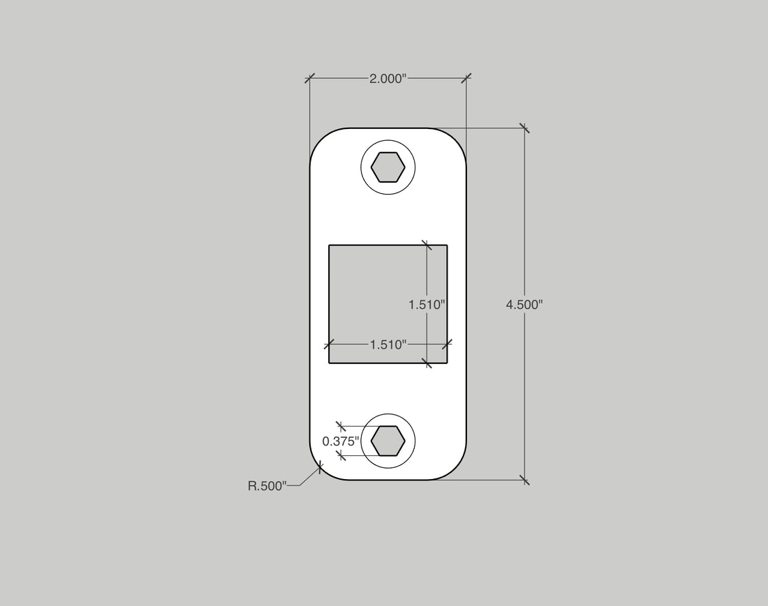 2"x4.5" Levaplate® w/ post guide