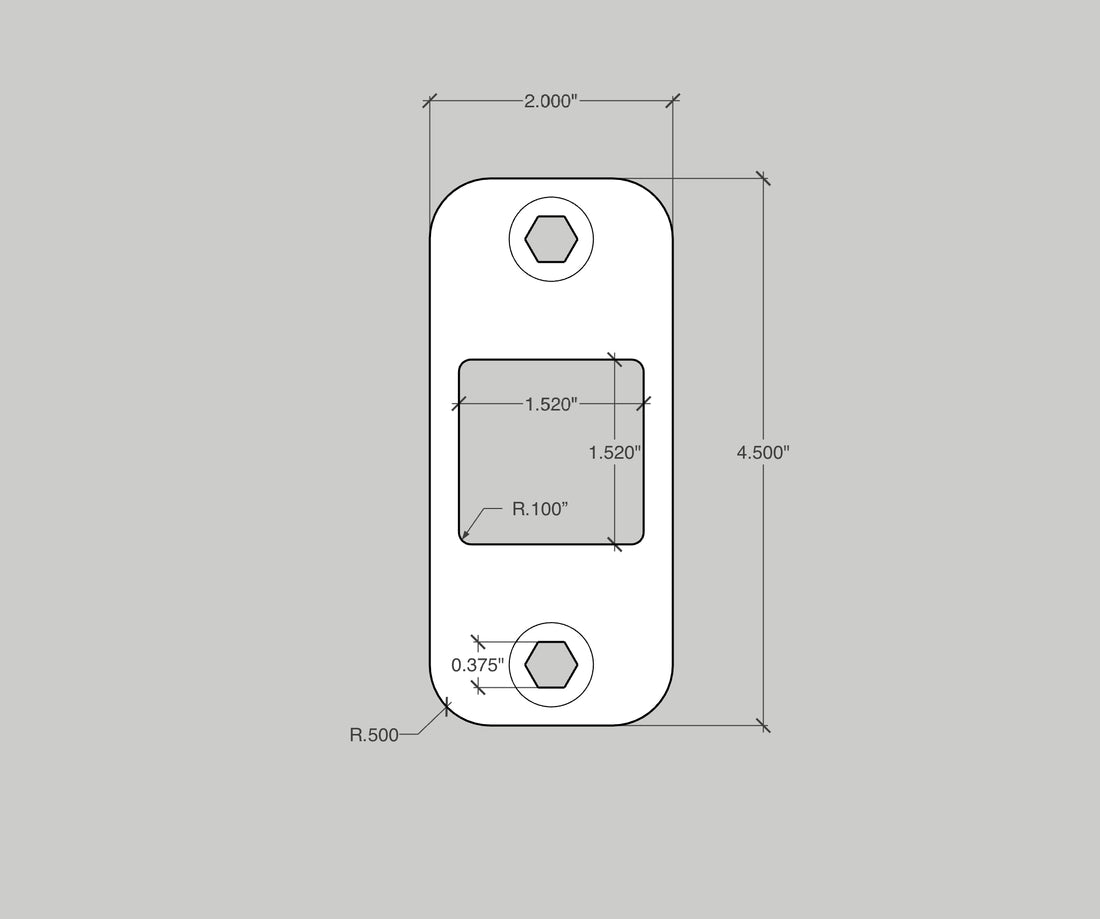 2"x4.5" Levaplate® w/ post guide