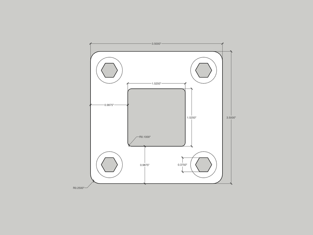 3.5" Levaplate® w/ post guide